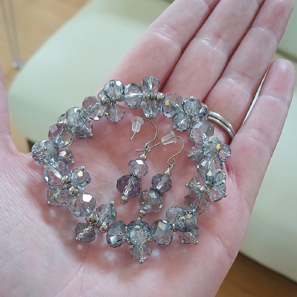Iridescent Blue Bracelet Set